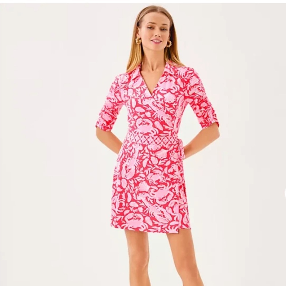 Lilly Pulitzer Pink and White Ibby Romper